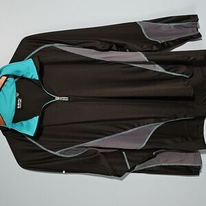 Subaru Black Label Men's Black Blue 1/4 Zip Long Sleeve Pullover Size XXL